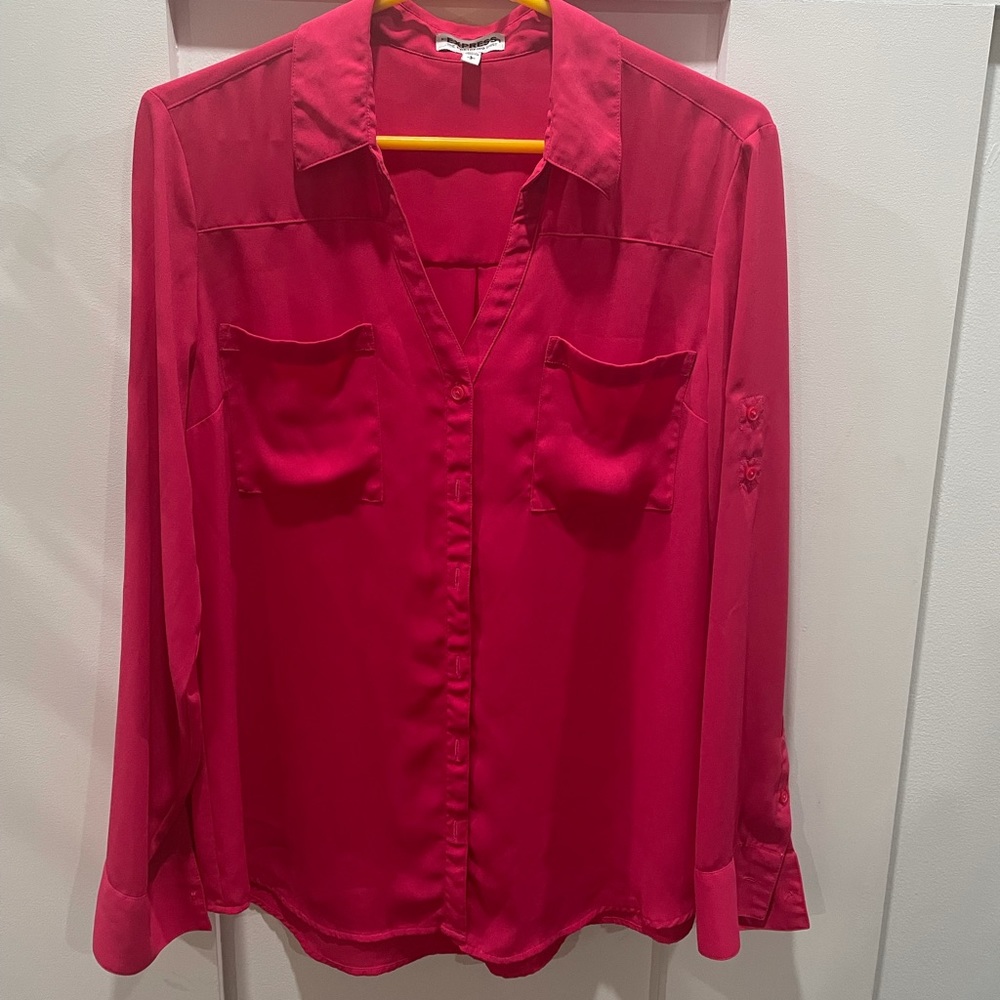 Hot pink Express Portofino Dress shirt